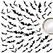 Ivenf Halloween Decorations Bat Wall Decals Stickers Decor, 60 Pack 3D Bats Window Decals, Bat Halloween Door Decor