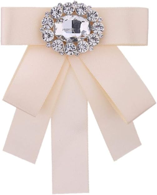 Tie Bows Brooch Rhinestone Cloth Art Pins And Brooches