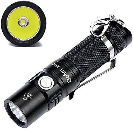 Sofirn SP10B Keychain light Mini flashlight Max 573 Lumens Cree LED XP-G2 Small Water-Resistant IPX8 5 Light Modes, EDC Practical Good Gift Choice