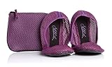 Sidekicks Foldable Ballet Flats with Carrying Case, Purple, Large