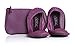 Sidekicks Foldable Ballet Flats with Carrying Case, Purple, Large