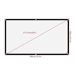 40 inch Projection Screen Foldable Projector 50 60
