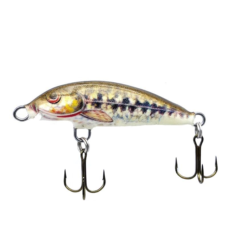 EVERBAY DORADO Wobbler Fishing Lure - Artificial Hard Crankbait - Fishing Tackle, Topwater Life-Like Swimbait for Perch Trout Chub Trolling and Long Cast in Freshwater, Sinking - CLASSIC 4cm NB