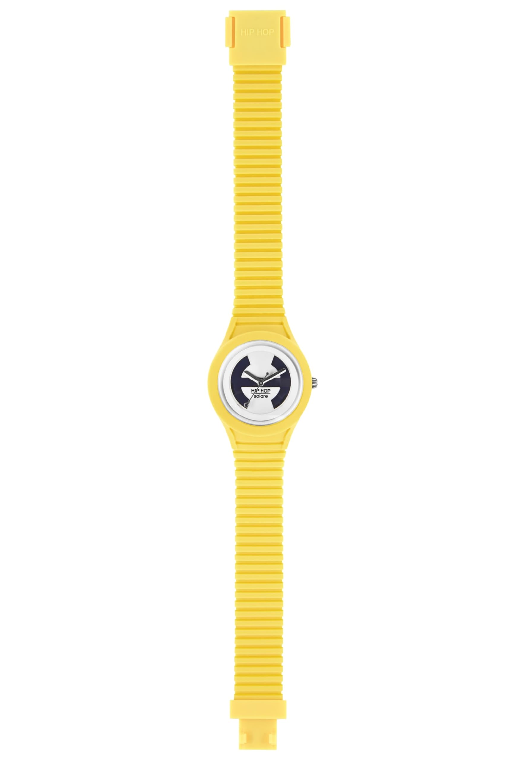 Hip Hop Watches - Ladies Watch Aspen Gold HWU0534 - Solar Collection - Silicone Wrist Strap - Waterproof Up to 5 ATM - 34mm Case - Yellow