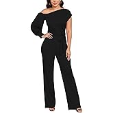 DeftSharp Women's Sexy Cocktail Party Clubwear Casual Working Rompers Long Dressy Jumpsuit