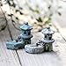 Danmu Mini Resin Pavilion with A Small Pond Miniature House Fairy Garden Micro Landscape Home Garden Decoration Plant Pots Bonsai Craft Decor