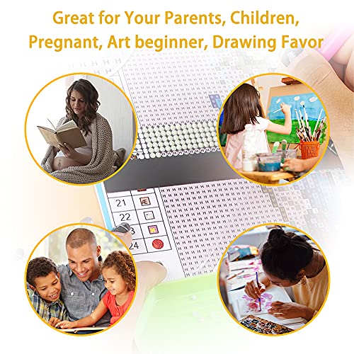 Christmas Diamond Painting Kits for Adults Kids - Full Drill DIY Round Diamond Art Number Kits with Accessories, Cross Stitch Crystal Rhinestone Embroidery Diamond Art Kits, Perfect for Halloween