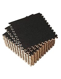 LaFamille tapete de espuma entrelazado para piso de 16 baldosas de 16 pies cuadrados, alfombra de rompecabezas, alfombra de ejercicio, esterillas cuadradas para gimnasio, sala de juegos para alfombra de 1 x 1 pies