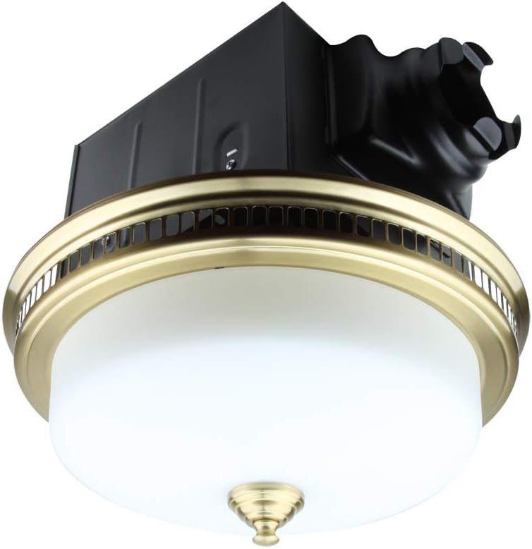 Ultra Quiet 110 CFM Round Exhaust Bathroom Fan with Light