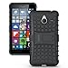 Microsoft Nokia Lumia 640 XL Case Cover Accessories - Tough Rugged Dual Layer Protective Case with Kickstand for Microsoft Lumia 640 XL (Black).