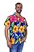 V.H.O Funky Hawaiian Shirt, BigFlower, Blue, L