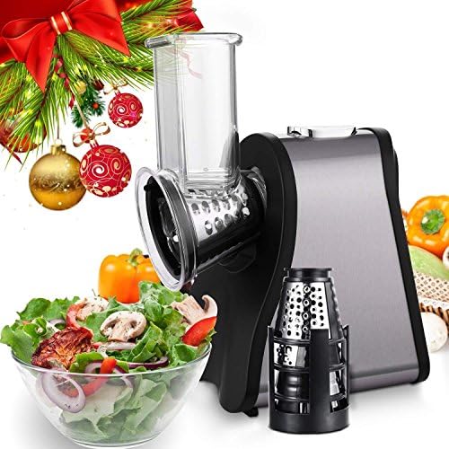 Automatic Slicer Salad Maker Machine,Vegetables Electric Slicer Shredder with One-Touch Control and 4 Free Attachments for Home Use - Fruits/vegetables/Cheeses[US STOCK]