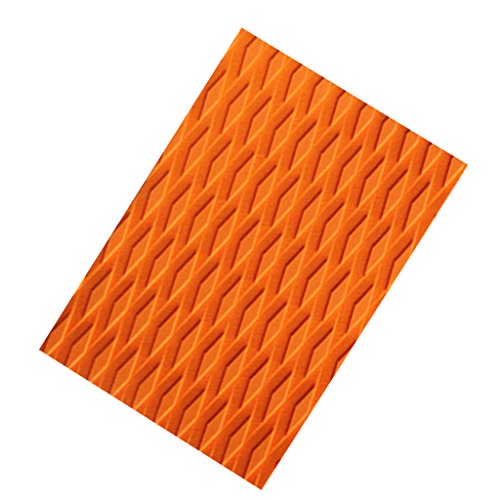 MonkeyJack 8 Pieces Orange Non-slip Diamond Grooved EVA Surfboard Skimboard Shortboard Surf Traction Pad Deck Grip Tail Pads Accessories