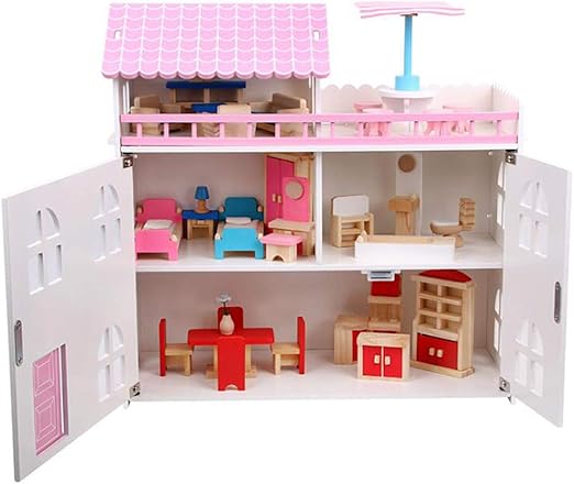 castillo de madera para muñecas