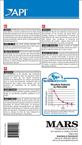 API PHOS-ZORB SIZE 6 Aquarium Canister Filter Filtration Pouch 1-Count Bag