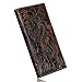 OB OURBAG Men's RFID BLOCKING Vintage Genuine Leather Bifold Wallet Checkbook, Dragon, Brown