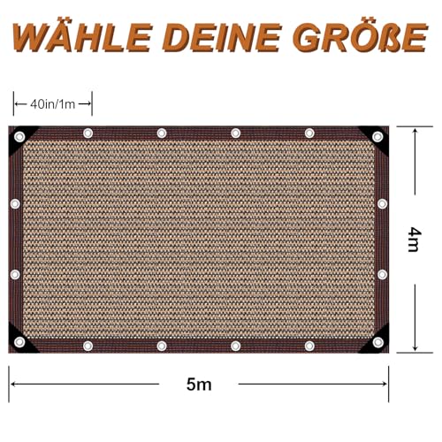 Sun Shade Net Sun Protection Net Shade Cloth | 80% UV Shade for Outdoor Patio / Balcony / Pergola / Greenhouse / Garden / Vegetable Garden
