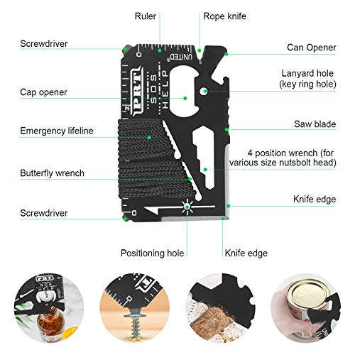 Tolaccea Survival Kit 17 in 1 Survival Gear for Hiking Camping Hunting Fishing Backpacking Travel Adventures
