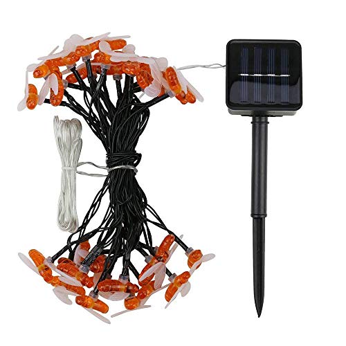 image for Gotian 30 LED Solar String Honey Bee Shape Warm Light Garden Decoratio