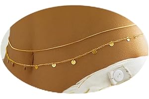 MODRSA Gold Belly Chain Waist Chain for Women Silver Waist Jewelry for Women Waist Jewelry Gold Belly Chain Multi-Layer Stoma