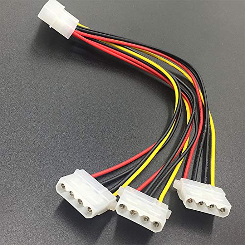 Lime2018 2pcs 4Pin IDE PSU Power Splitter Cable.Standard 4 Pin Power Connector for Computer Hard Disk, Cooling Fan, CDROM, DVD-ROM. (2PCS) - Thumbnail 4