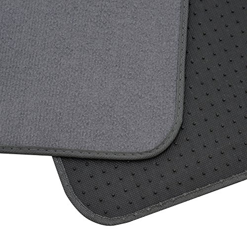 BDK MT-100-MG Classic Carpet Mats for Car SUV Van & Truck-Universal Fit Front & Rear Floor Protection with Heelpad (Medium Gray)