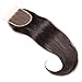 Nadula 12A Brazilian Straight Free Part Lace Closure 4×4inch 130% Density 100% Unprocessed Virgin Human Hair Closure Natural Color (14inch)
