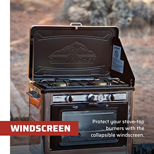 Camp Chef Outdoor Camp Oven, Dimensions with handles 15 in. L x 25 in