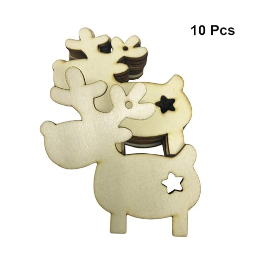 Nuovesty 10 Sagome In Legno A Forma Di Renna Per
