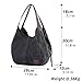 Hiigoo Fashion Women's Multi-pocket Cotton Canvas Handbags Shoulder Bags Totes Purses (Black)
