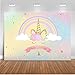 Mehofoto Unicorn 1st Birthday Backdrop Unicorn Rainbow Cloud Photography Background 7x5ft Vinyl Baby Girl First Birthday Party Banner Backdrops