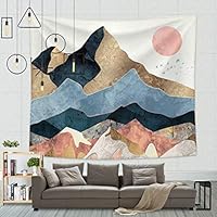 ATPWONZ Mountain Sunset Tapestry, Color Mountain Wall Hanging Tapestry, Sunset Nature Landscape Art Wall Hanging, Mural for Bedroom, Living Room, Dorm, Home Decoration