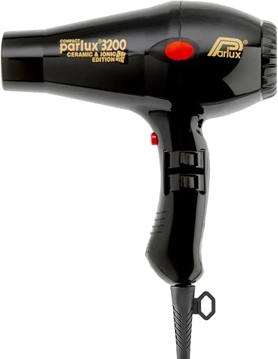 Parlux 3200 Ceramic Ionic Black 1900W Hair Dryer Lightweight Professional