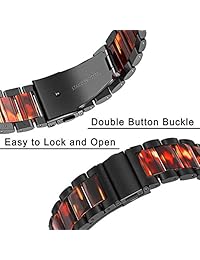 Galaxy Watch 46mm Band, TRUMiRR 22mm Acero inoxidable y resina Correa de liberación rápida Correa Pulsera deportiva para Samsung Gear S3 Fossil Q Gen 3 Explorist   Gen 4 Explorist HR