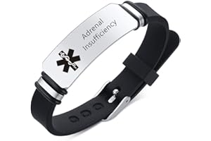 ZKXXJ Medical Alert ID Bracelet for Men Women - Silicone Adjustable Wristband Sos Emergency Identification Bracelets Blood Thinner,Healthy ICE Allergy Bracelet for Boyfriend Girlfriend Dad Mom