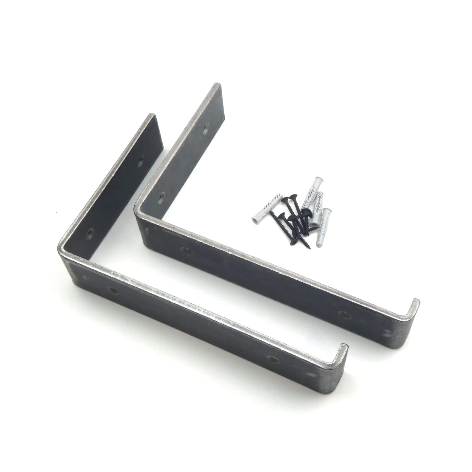 Pair of Lipped Scaffold Board Shelf Brackets U Style (6" x 9")