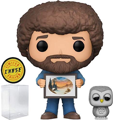 Funko Pop! Television: Bob Ross - The Joy of Painting with Hoot The Owl Chase Limited Edition #561 Vinyl Figure (Bundled with Pop Box Protector Case)