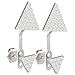 Feramox Ear Jacket Earring Sterling Silver Stud Earrings Diamond Ear Jackets Triangle Earrings for Women(Silver)