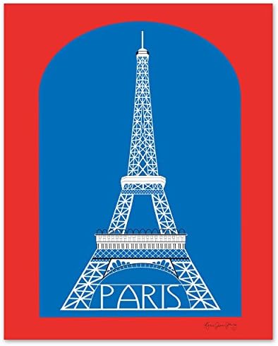 Paris, France Print - Retro Inspired Travel Wall Art for Home and Office - art sizes: 8 x 10, 11 x 14, 16 x 20, 24 x 30, 36 x 45