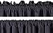 Amazon Basics Room Darkening Blackout Window Curtain with Rod Pocket and Tie Back, 52 x 63 Inches, Black - Set of 2