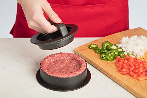 Cuisinart CSBP-200 4-in-1 Stuffed Burger Press, Black