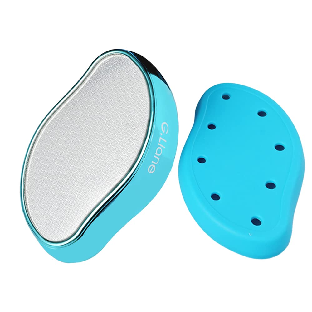 G.Liane Nano Glass Foot File Callus Remover-Crystal Glass Pedicure Foot Care Foot Scrubber Painless Dry and Wet Use for Hard Skin Calluses Removal (Blue)