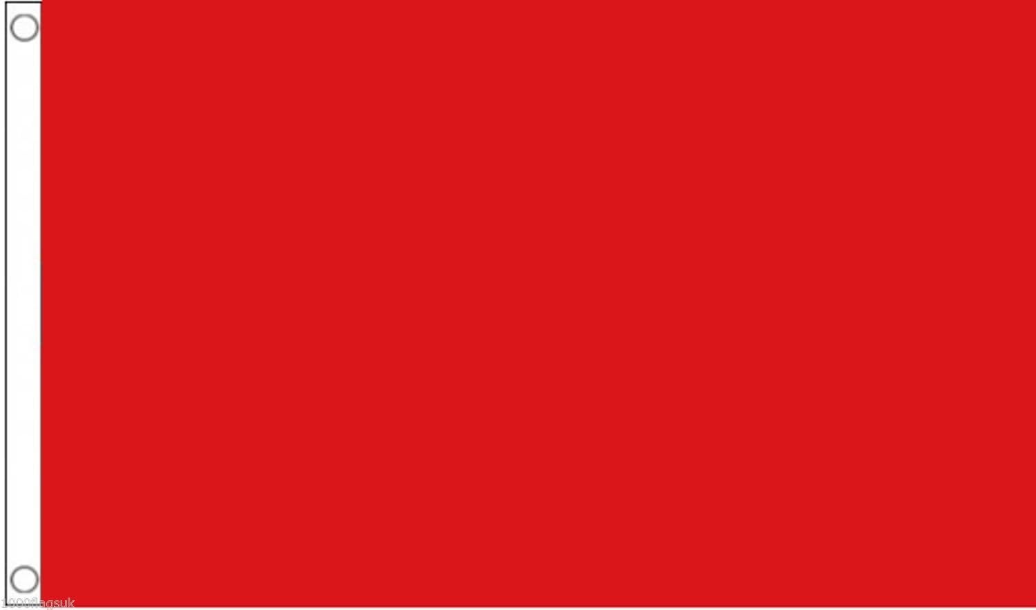 Plain Red Flag 3'x2' (90cm x 60cm) Woven Polyester