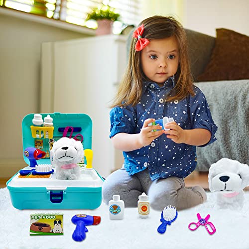 Niiki Kids Veterinary Playset 16pcs Doctor Kit for Toddlers 35 Pet