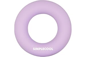 SIMPLECOOL Grip Strength Trainer Hand Gripper Strengthener. Hand Finger Wrist Forearm Workout Exerciser for Strength Training Rock Climbing Athletes Rehabilitation Stress Relief. Silicone Rings 3.5 Inch.