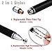 MEKO(2 Pcs) [2 in 1 Precision Series] Disc Stylus/Styli for All Touch Screen Devices Bundle with 4 Replaceable Disc Tips, 2 Replaceable Fiber Tips - (Black/Purple)