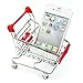 SMTSMT Supermarket Handcart Shopping Utility Cart Mode Storage Basket Desk-Red