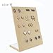 Bocar Linen 30 Pair Stud Earring Holder Organizer Jewelry Showcase Stand (LE-Linen-M)