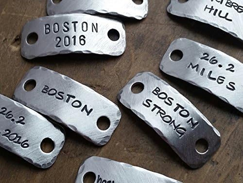 Personalized Runners Tag . Boston Marathon Personalized Tags . Team Gift . Runners Gift . {ONE or TWO Tag Option}