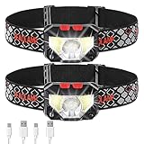 Vekkia Bright Led-Headlamp-Rechargeable, 2-Pack